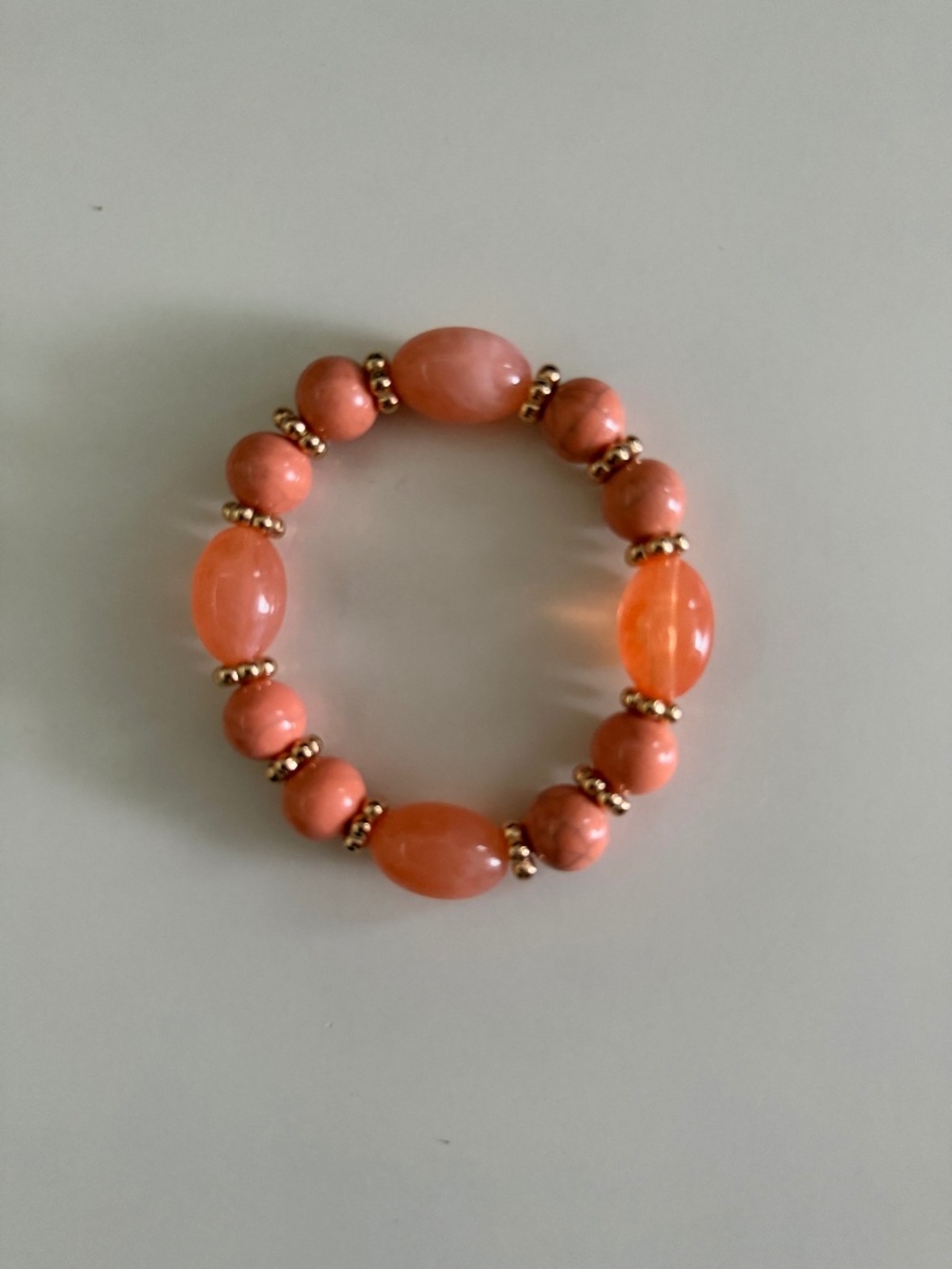 Coral Beaded Bracelet